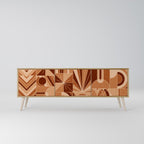 PRISM MOSAIC 3-Door TV Stand in Oak Effect