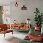 PRISM MOSAIC 3-Door TV Stand in Oak Effect