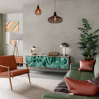 HARMONIC GRID 3-Door TV Stand in Oak Effect