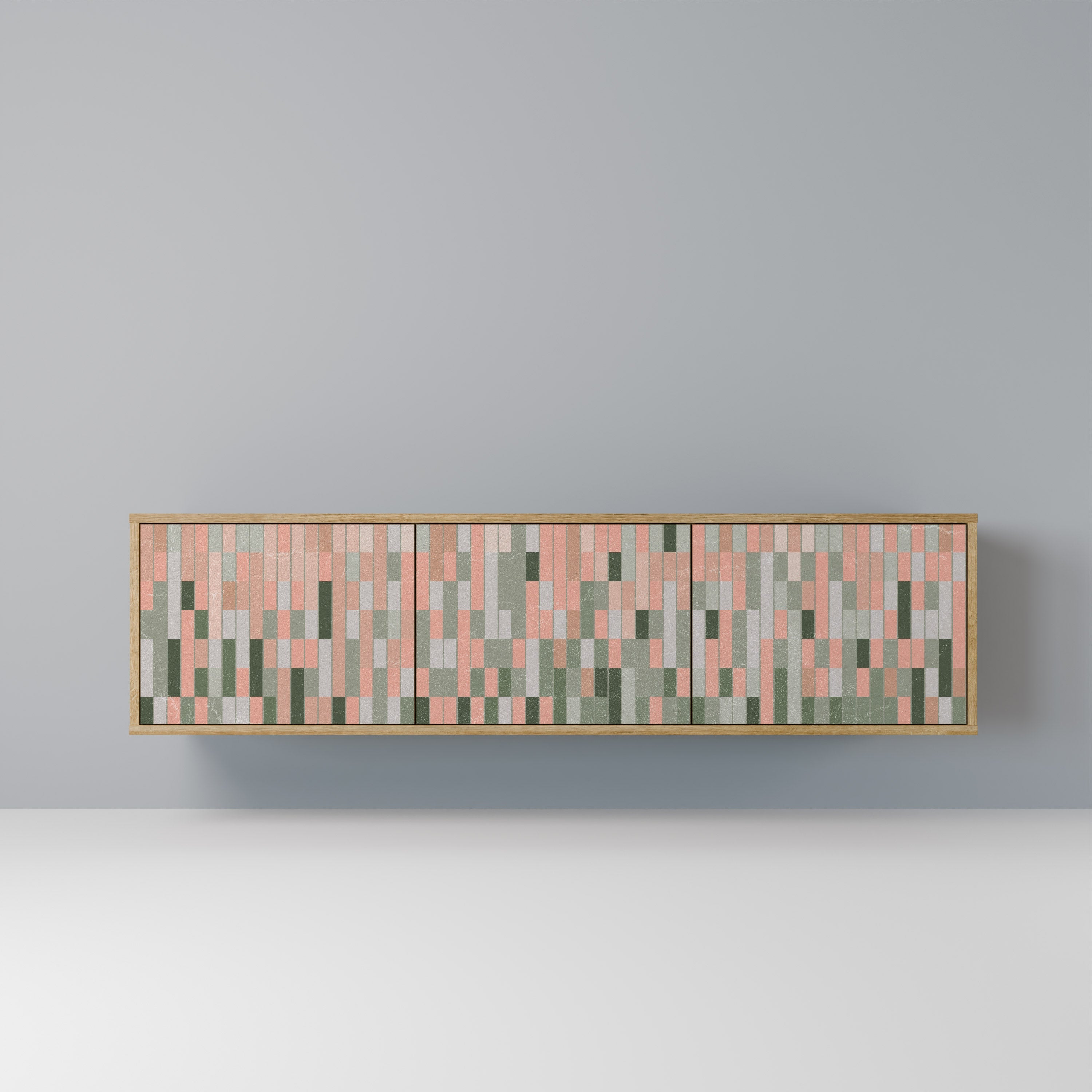 BUILDING THE FUTURE 3-Door TV Stand in Oak Effect