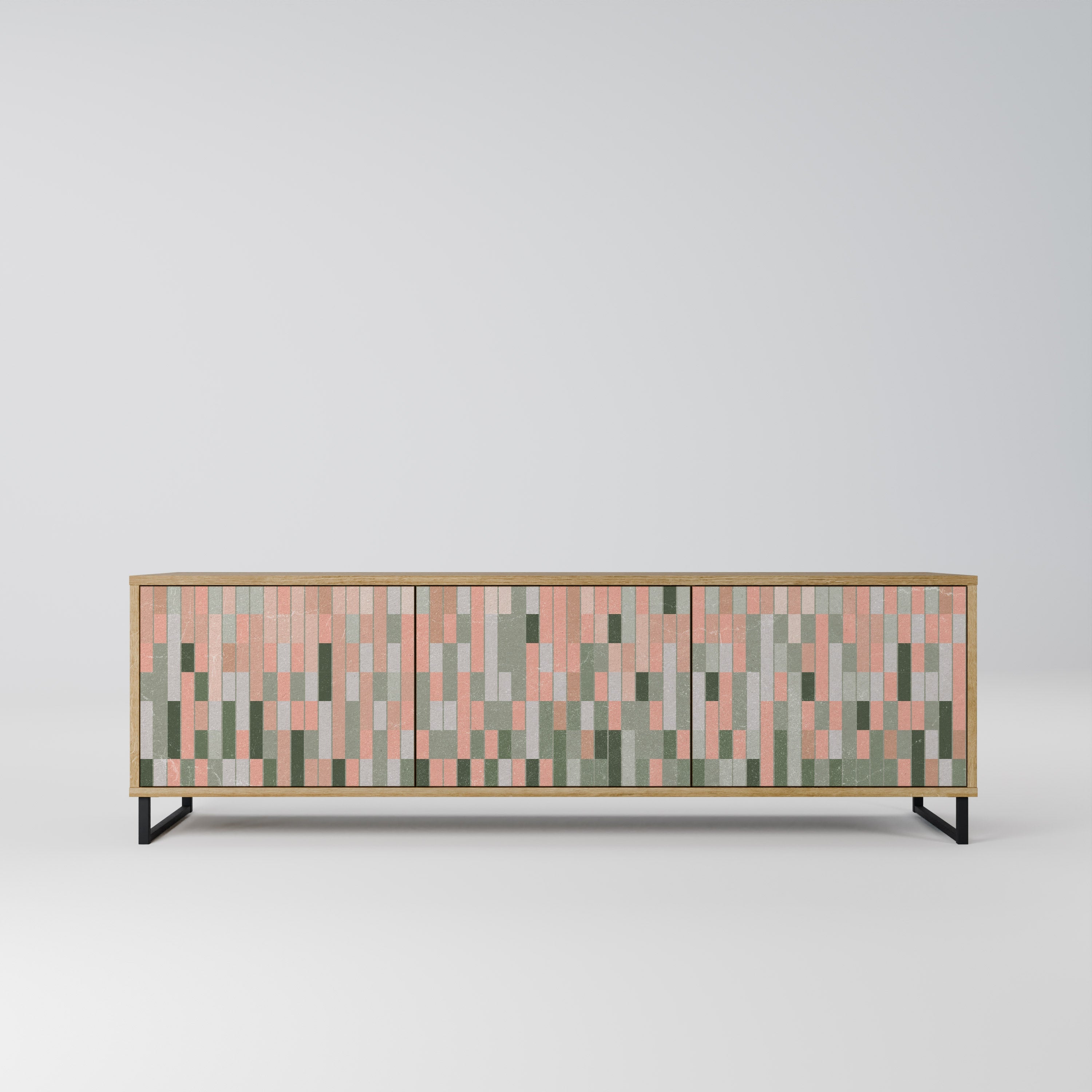 BUILDING THE FUTURE 3-Door TV Stand in Oak Effect