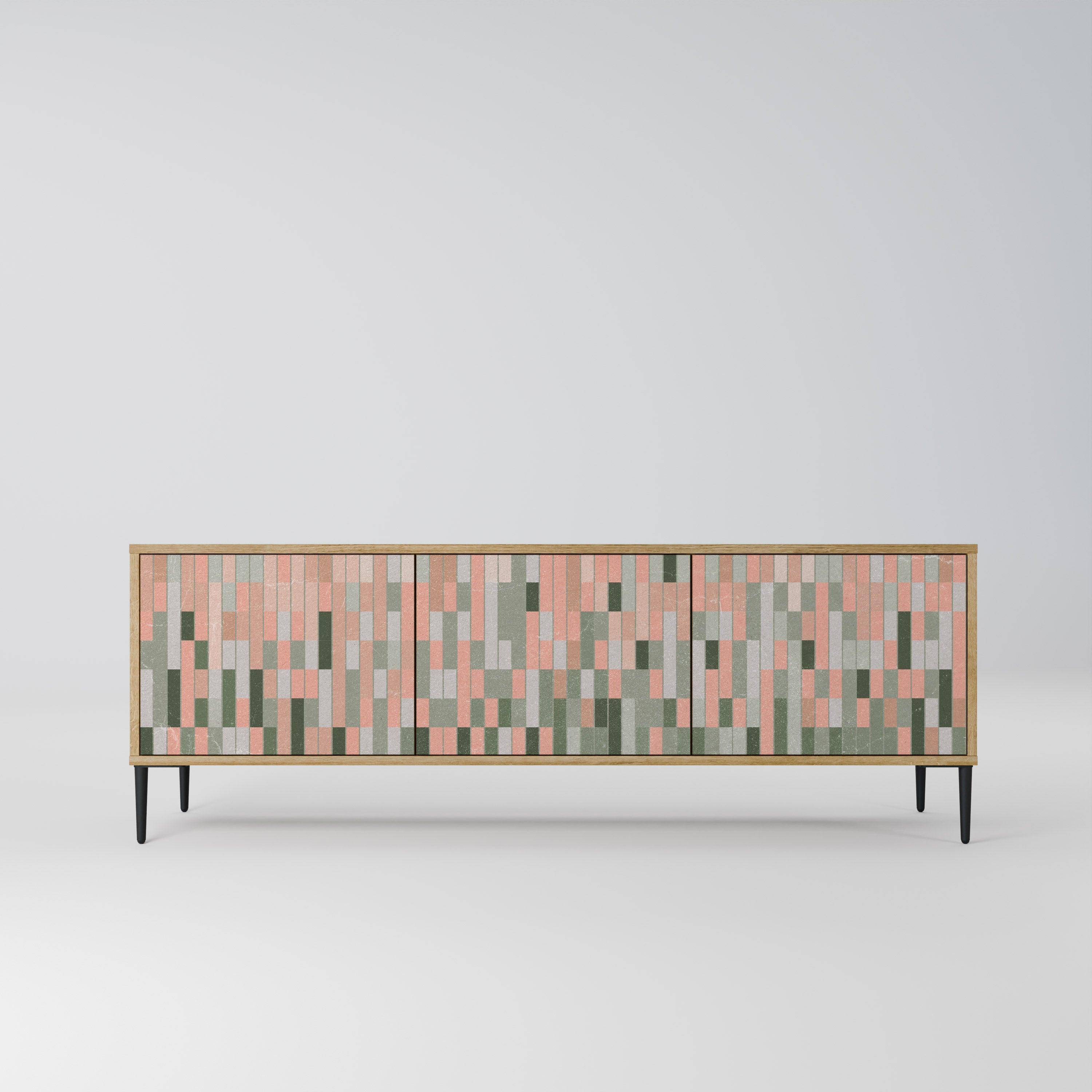 BUILDING THE FUTURE 3-Door TV Stand in Oak Effect