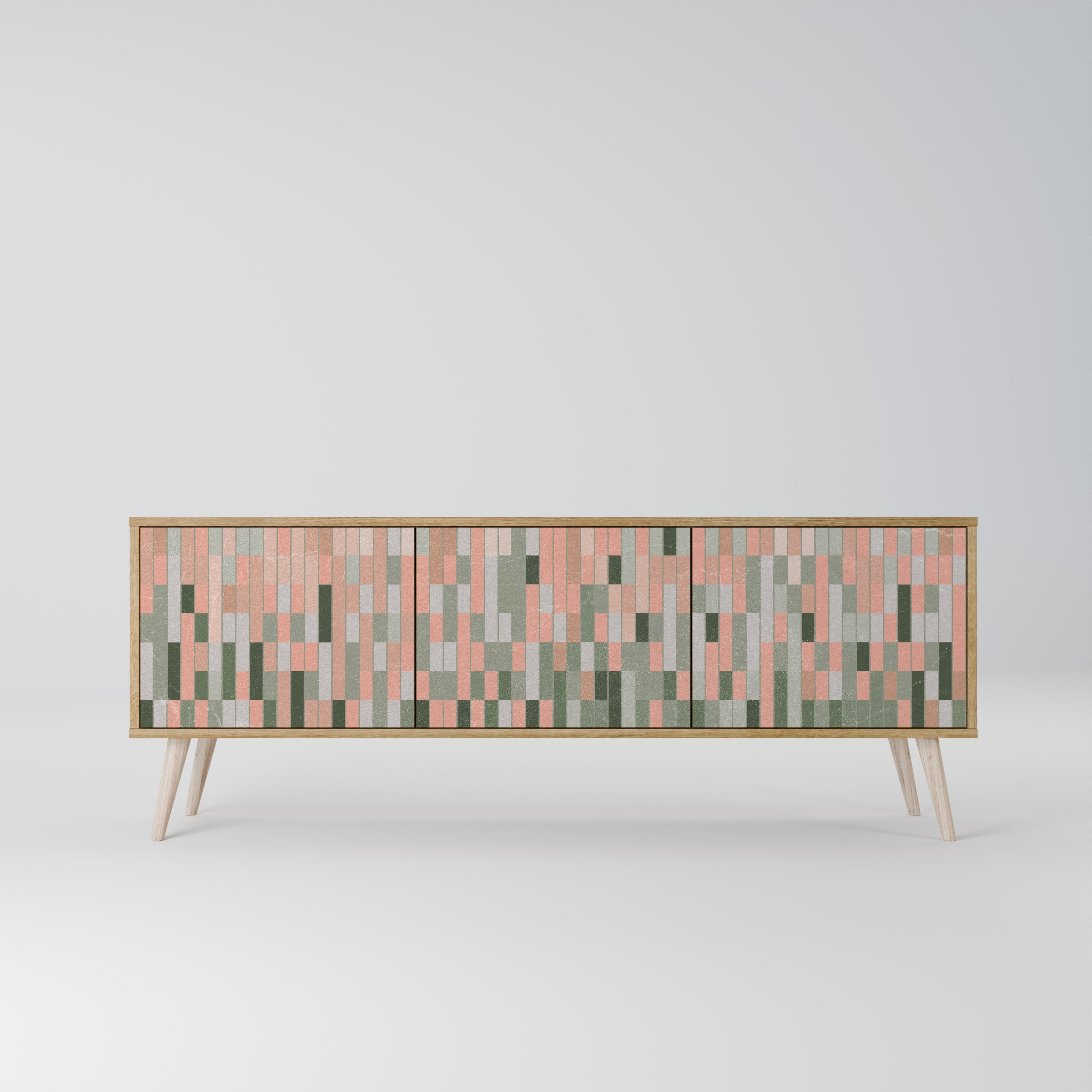 BUILDING THE FUTURE 3-Door TV Stand in Oak Effect