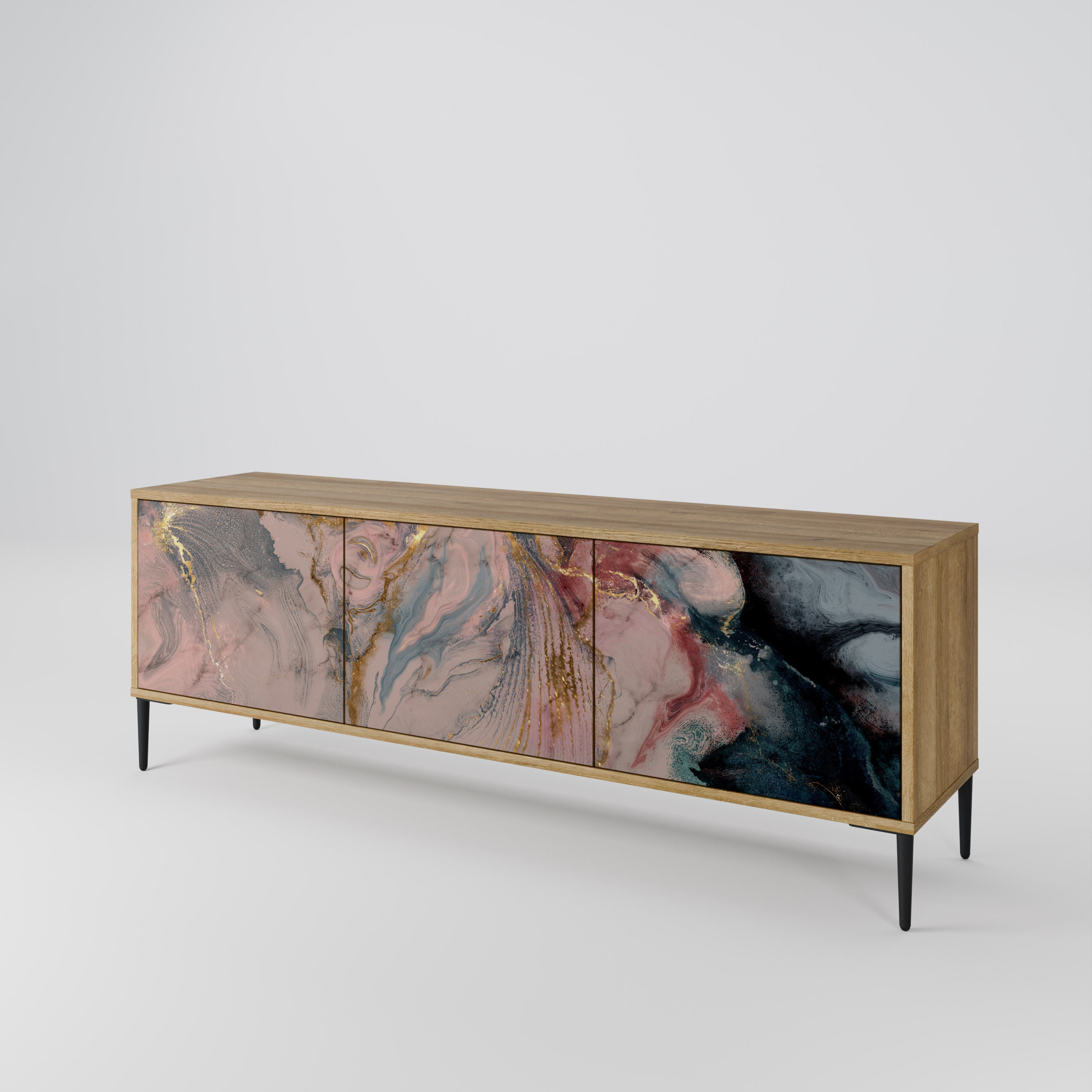 GILDED SWIRLS 3-Door TV Cabinet