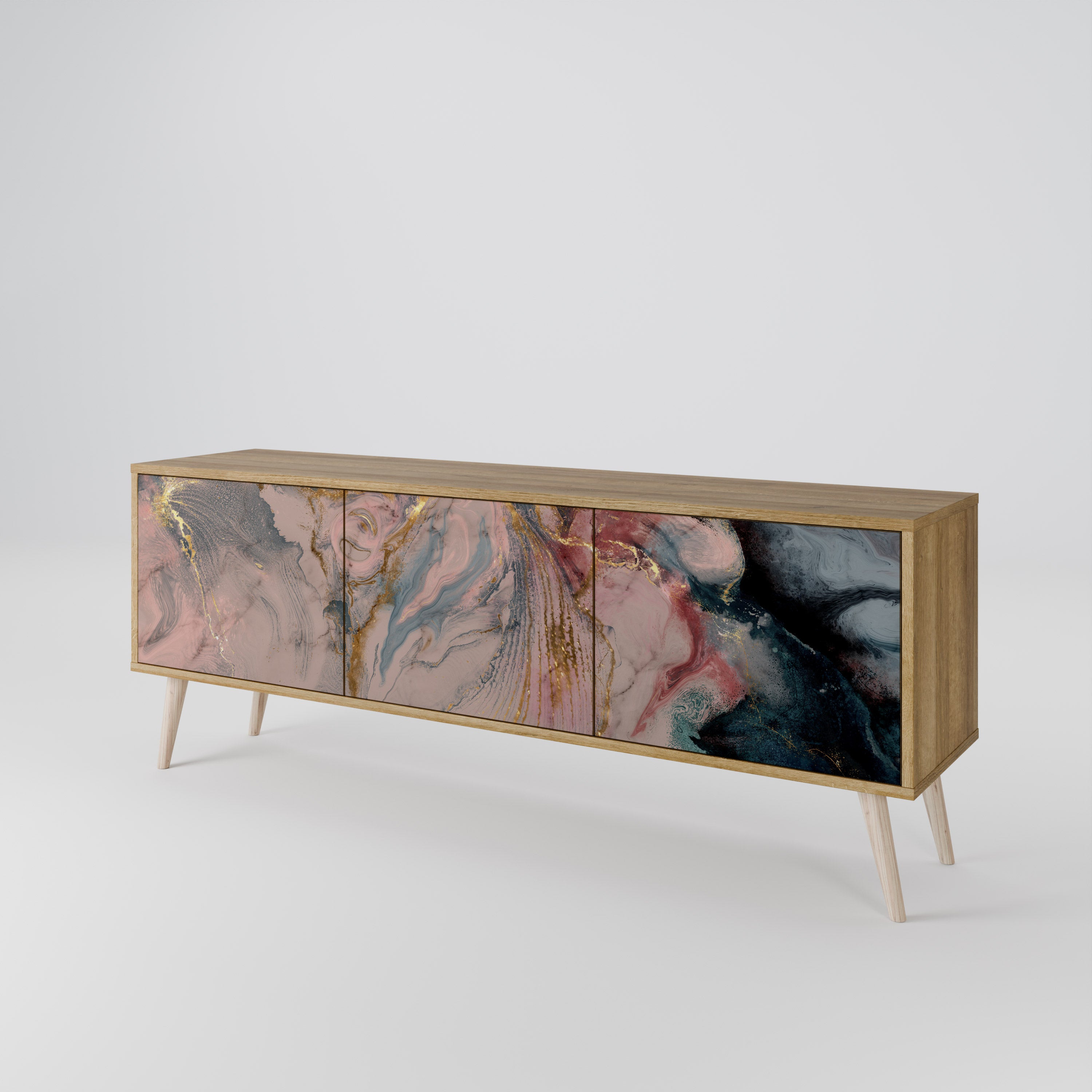 GILDED SWIRLS 3-Door TV Cabinet