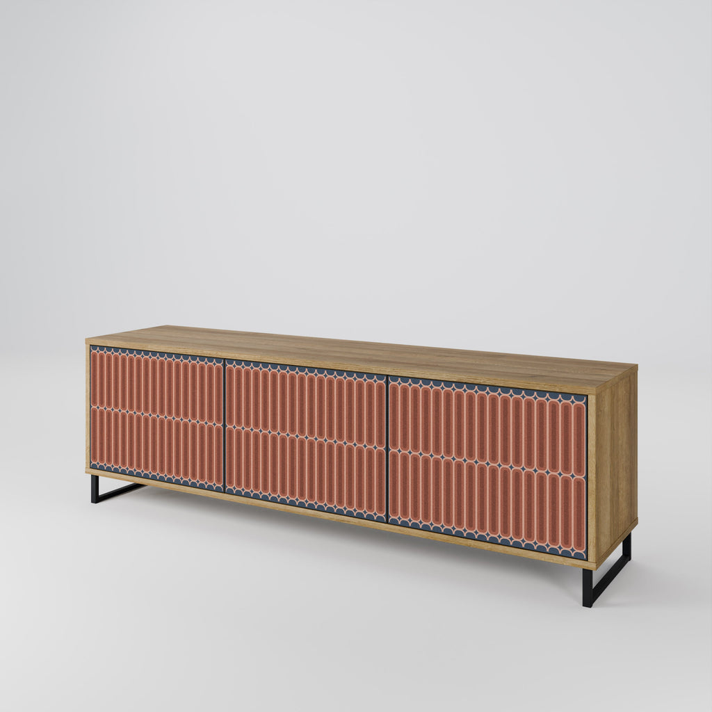 HYPNOTIC GATE Móvel de TV com 3 Portas em Efeito Carvalho