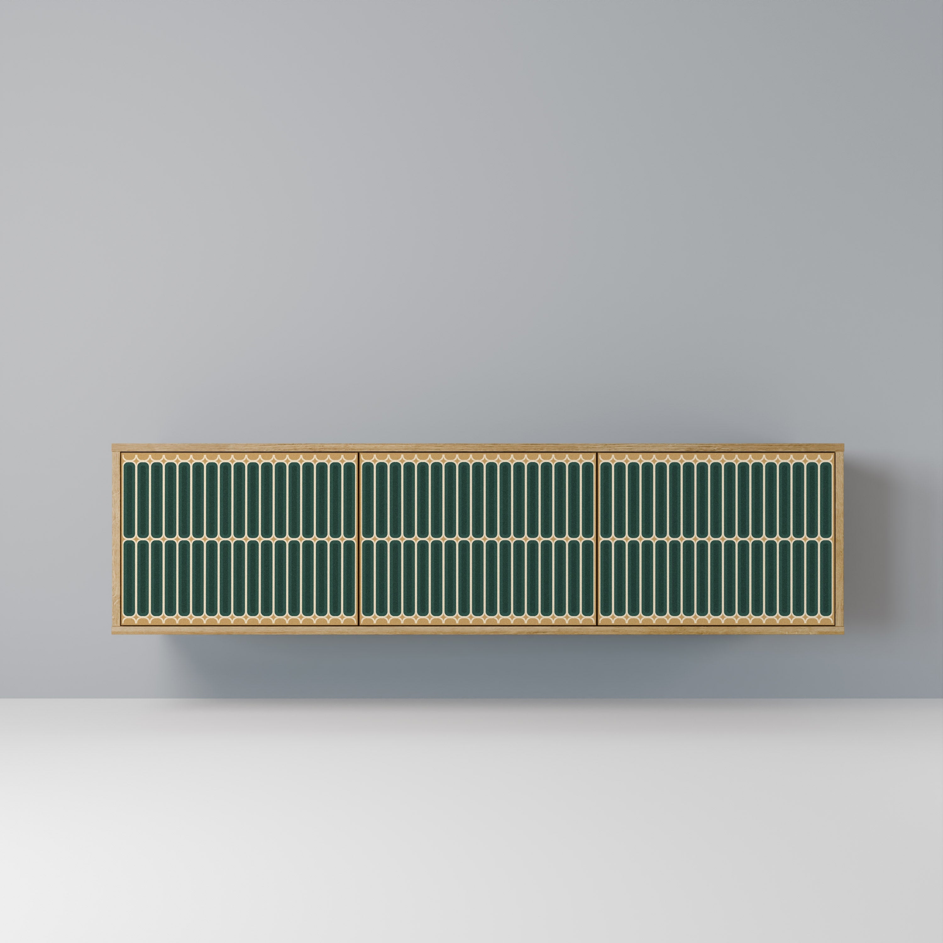 ILUSION GATE Móvel de TV com 3 Portas em Efeito Carvalho