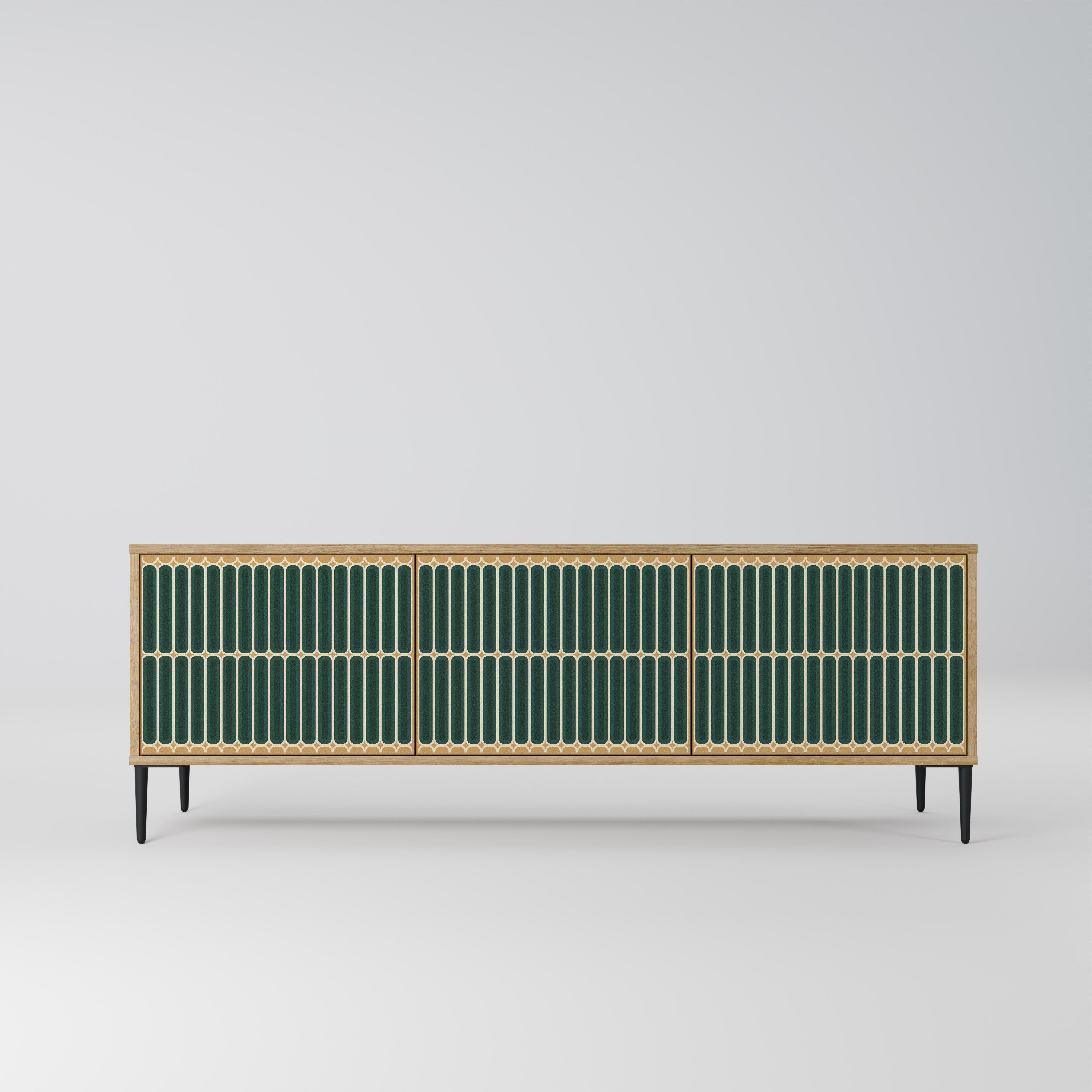 ILUSION GATE Móvel de TV com 3 Portas em Efeito Carvalho