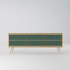 ILUSION GATE Móvel de TV com 3 Portas em Efeito Carvalho