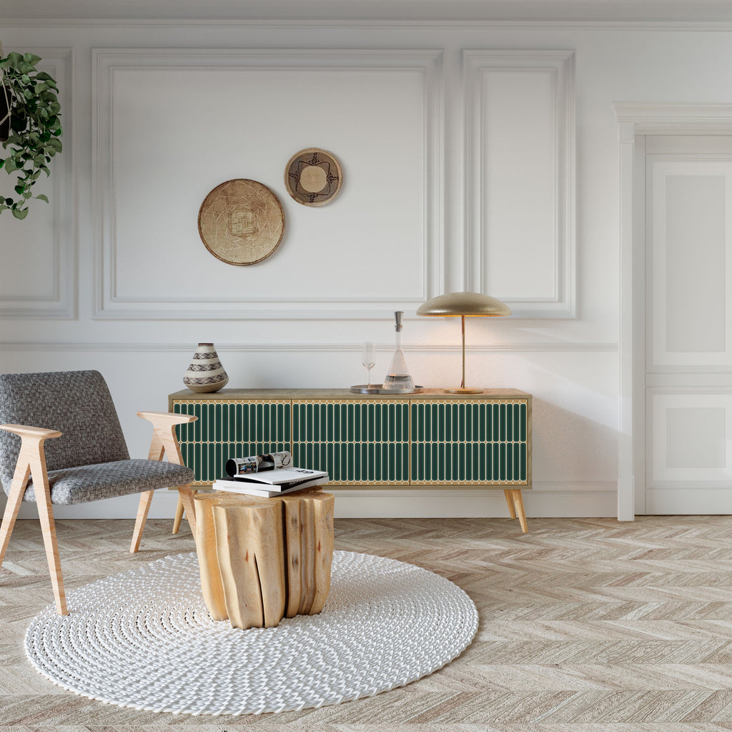 ILUSION GATE Móvel de TV com 3 Portas em Efeito Carvalho