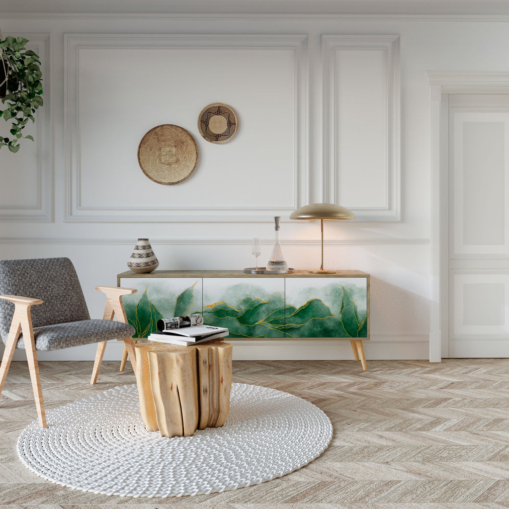 EXPENSIVE NATURE Móvel de TV com 3 Portas em Efeito Carvalho