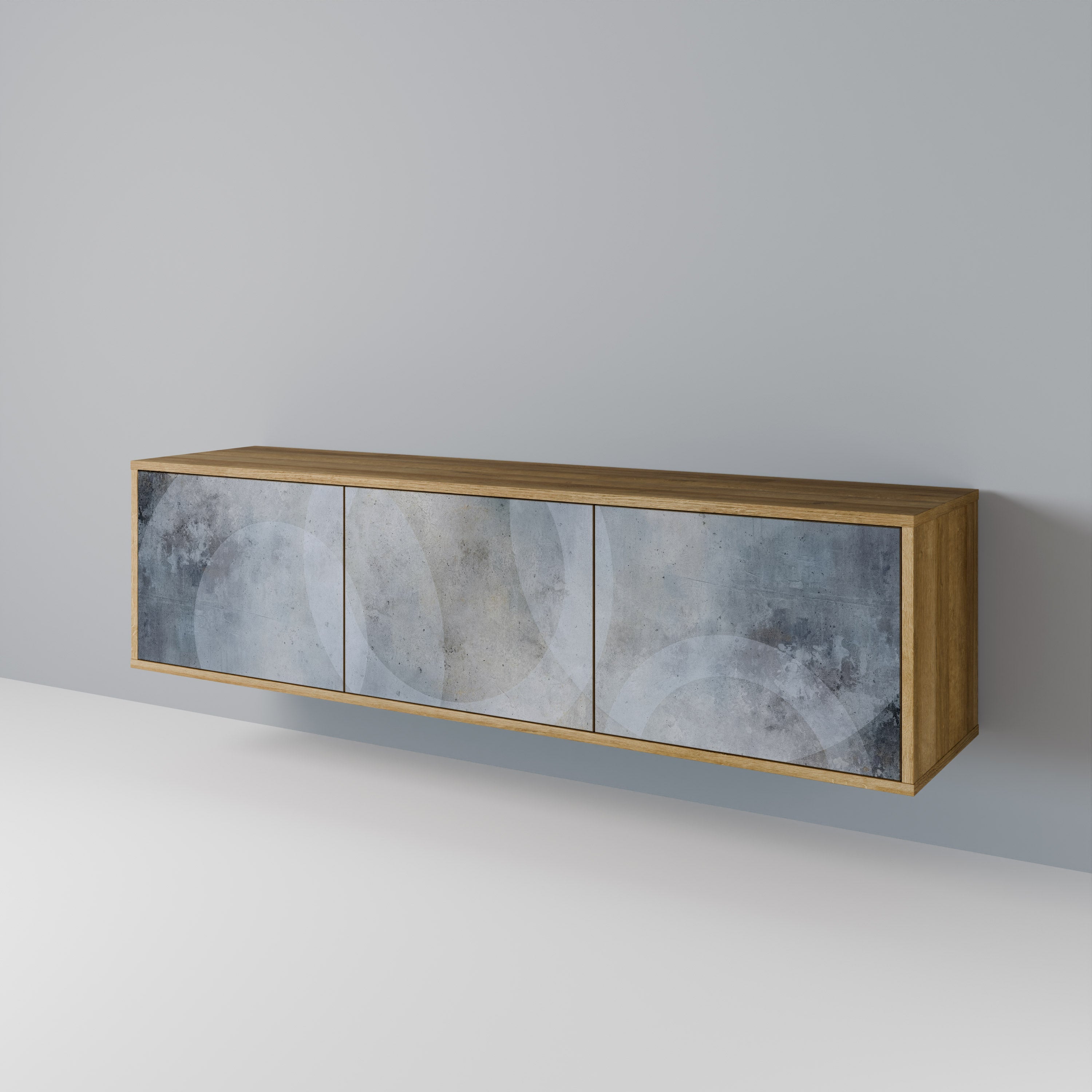 MUTED ARC Móvel de TV com 3 Portas em Efeito Carvalho