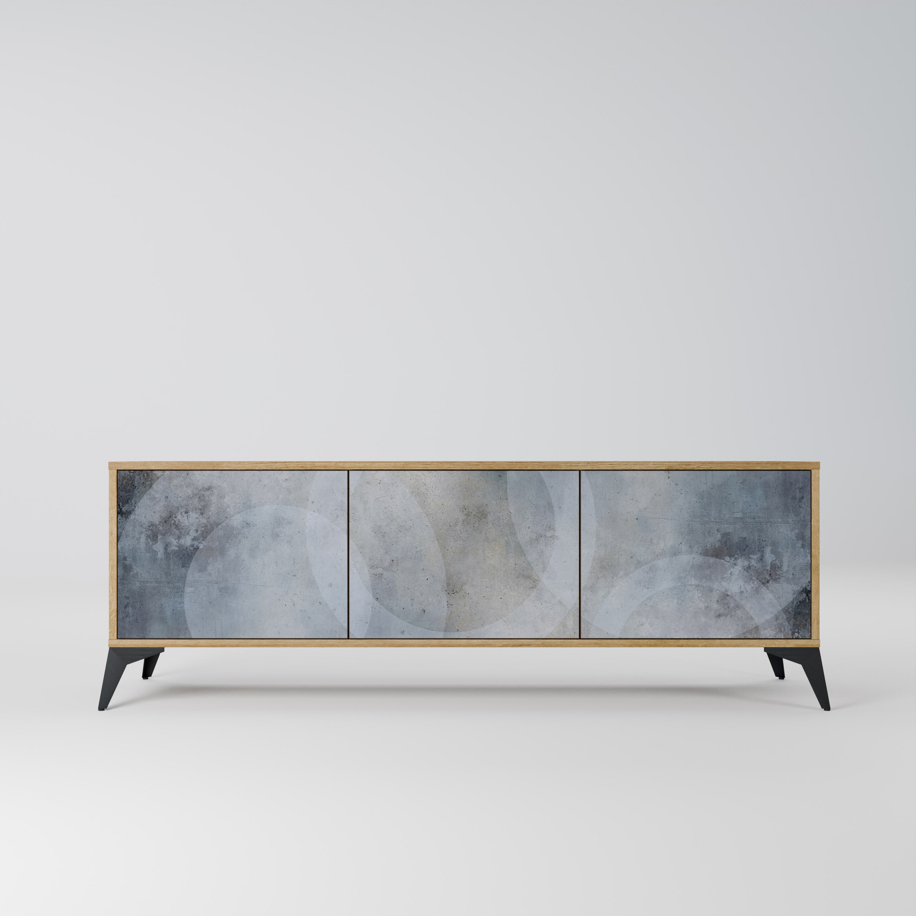 MUTED ARC Móvel de TV com 3 Portas em Efeito Carvalho