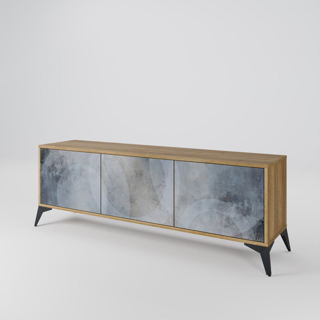 MUTED ARC Móvel de TV com 3 Portas em Efeito Carvalho