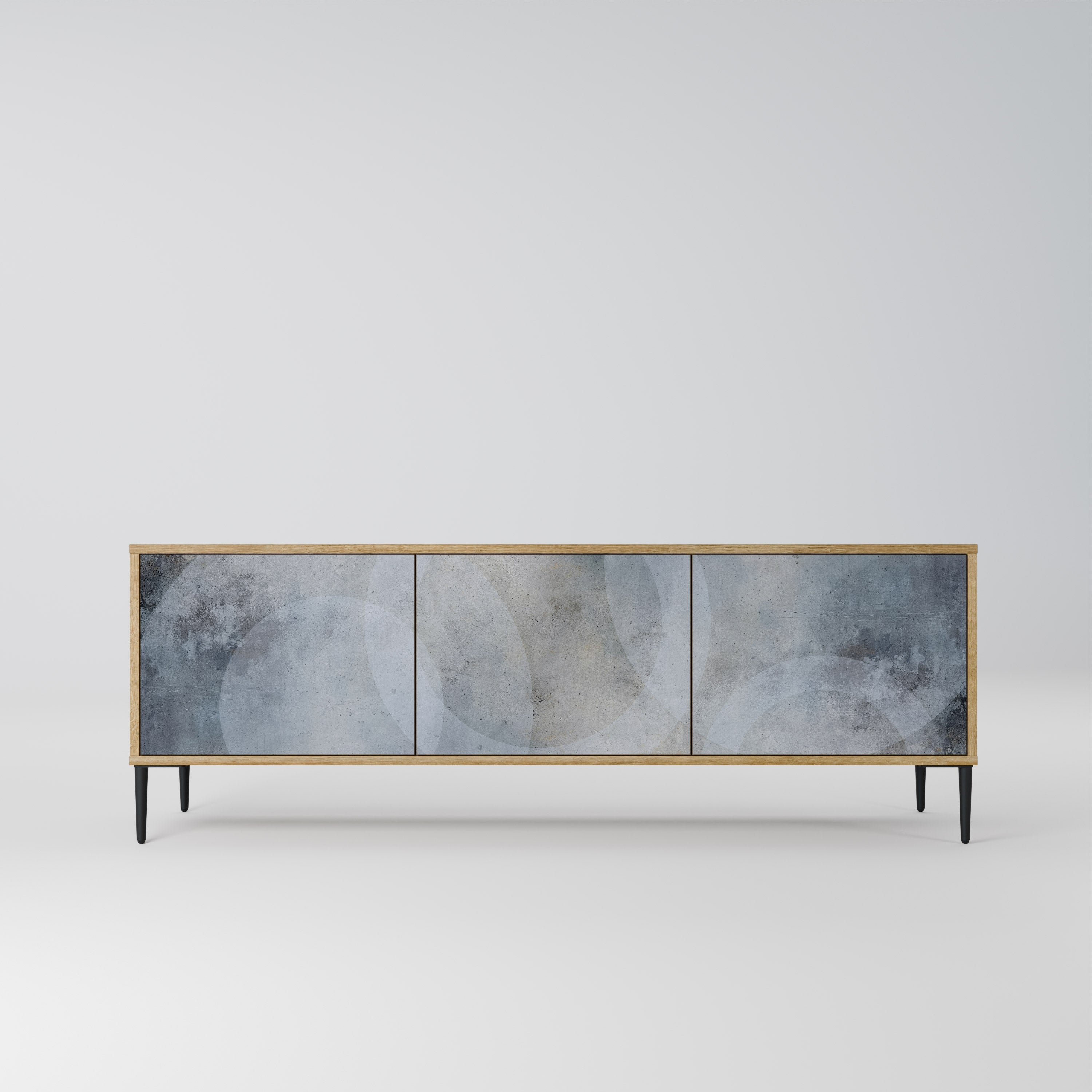 MUTED ARC Móvel de TV com 3 Portas em Efeito Carvalho