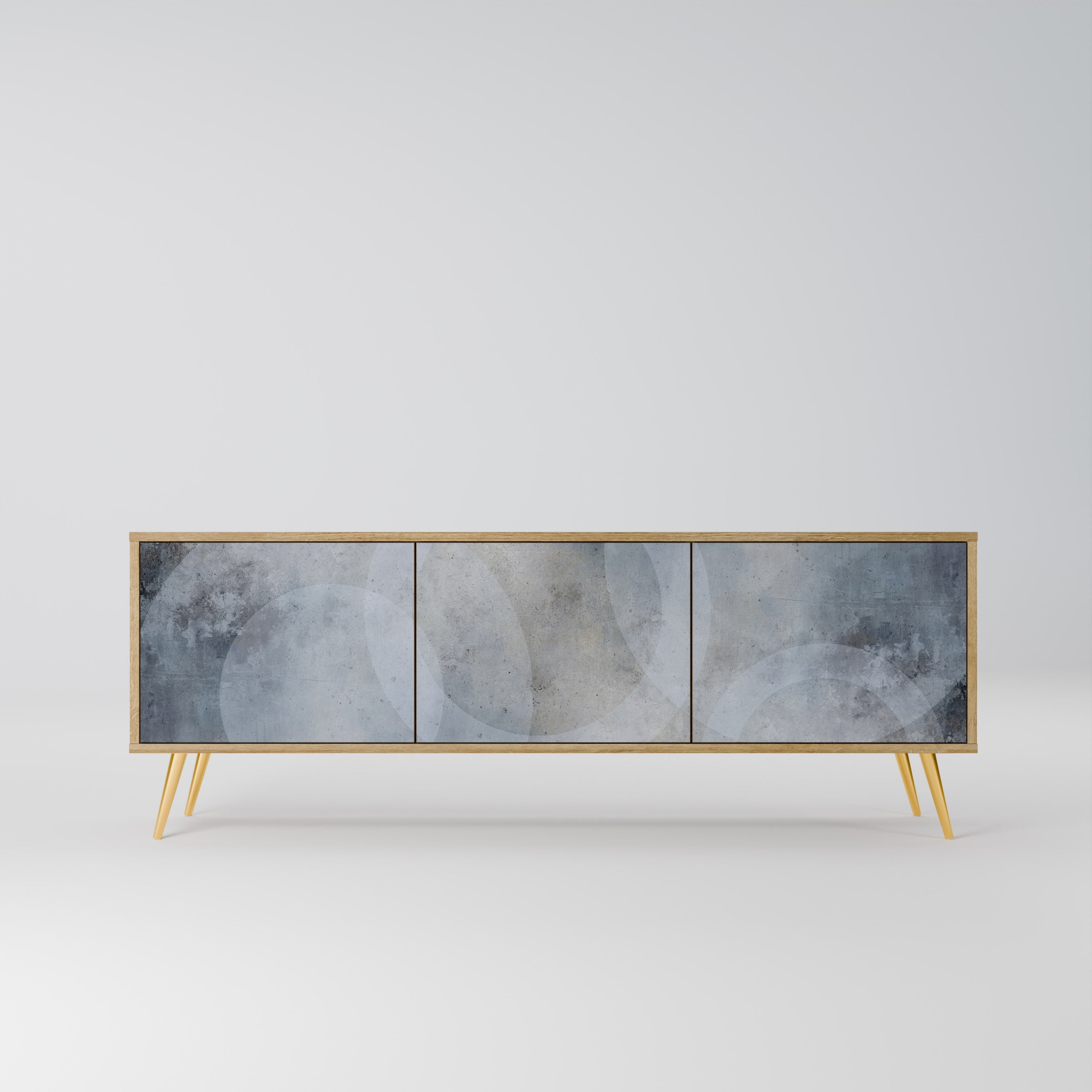 MUTED ARC Móvel de TV com 3 Portas em Efeito Carvalho