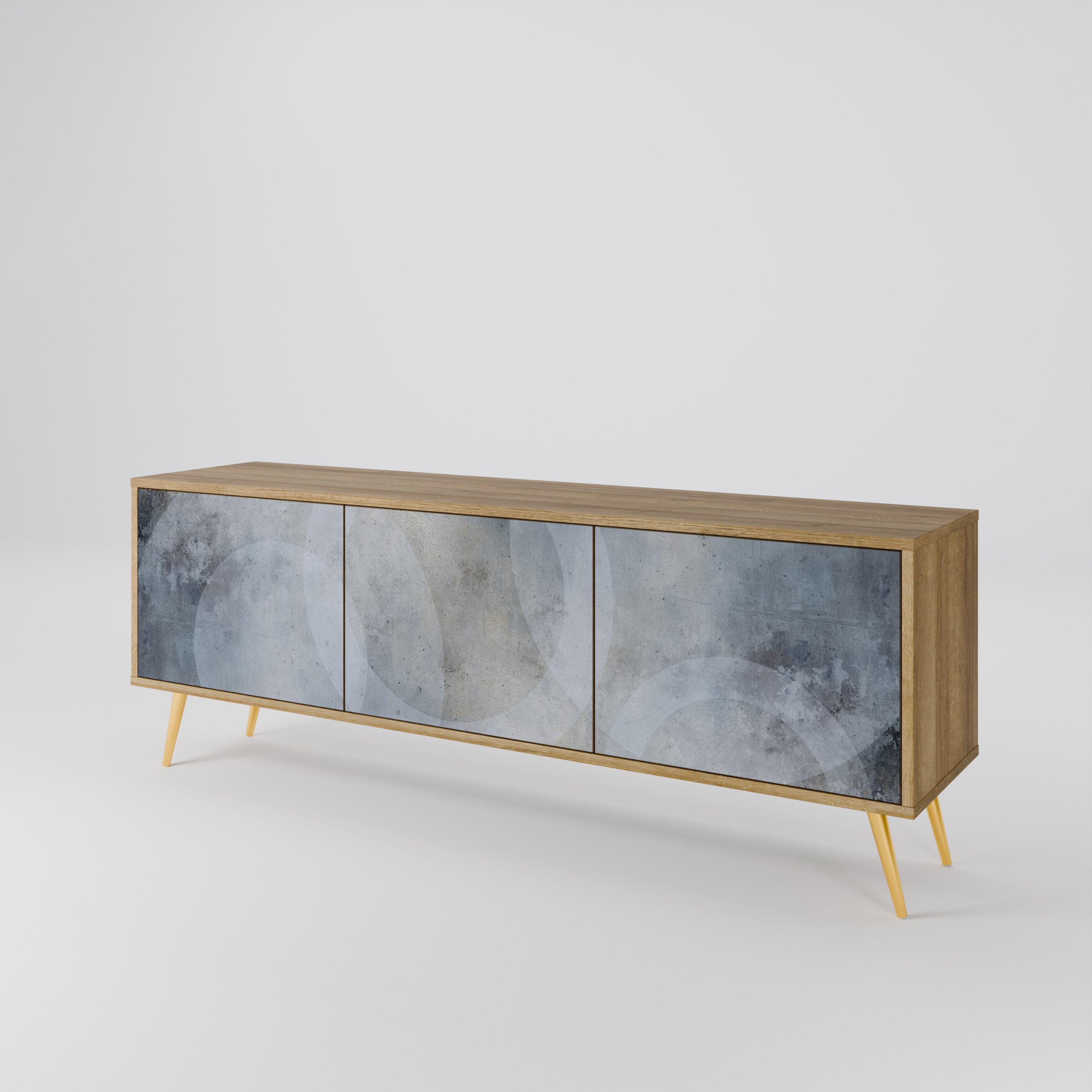 MUTED ARC 3-Door TV Cabinet