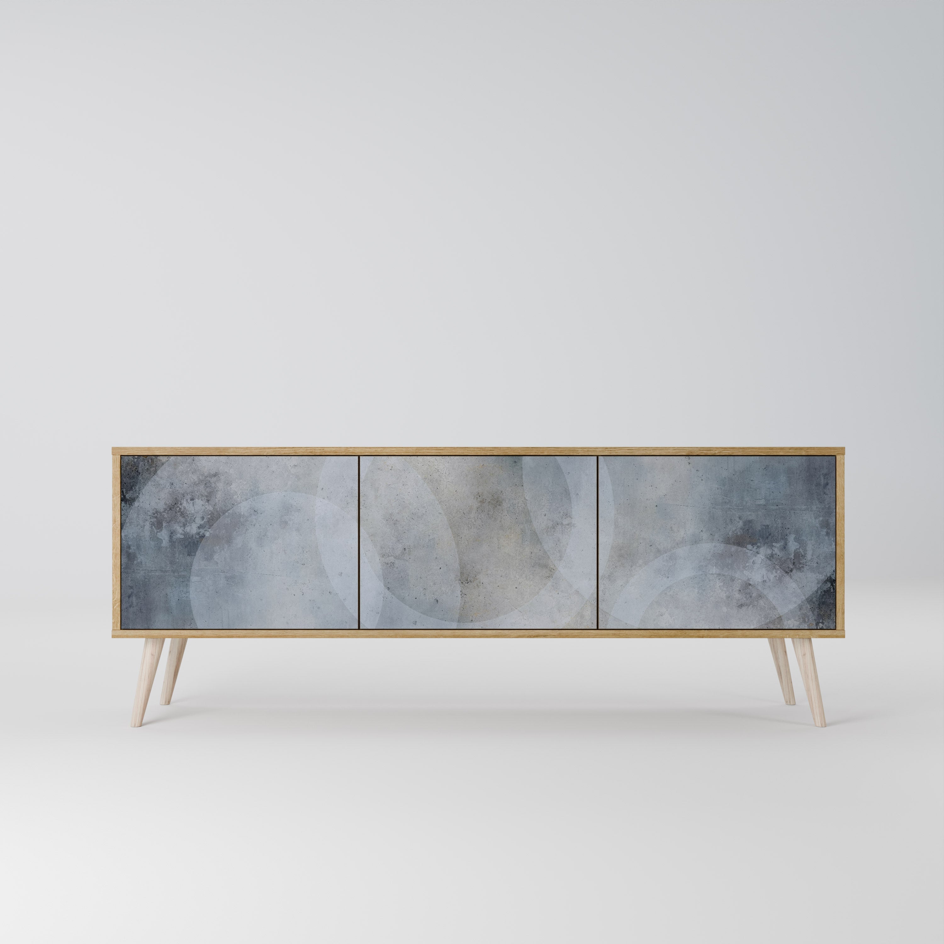 MUTED ARC Móvel de TV com 3 Portas em Efeito Carvalho