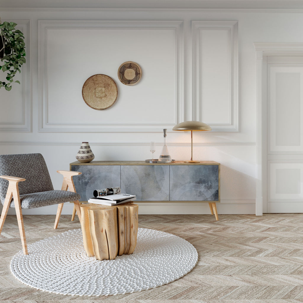 MUTED ARC Móvel de TV com 3 Portas em Efeito Carvalho