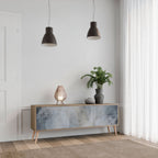 MUTED ARC Móvel de TV com 3 Portas em Efeito Carvalho