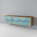 SKY WASH Móvel de TV com 3 Portas em Efeito Carvalho