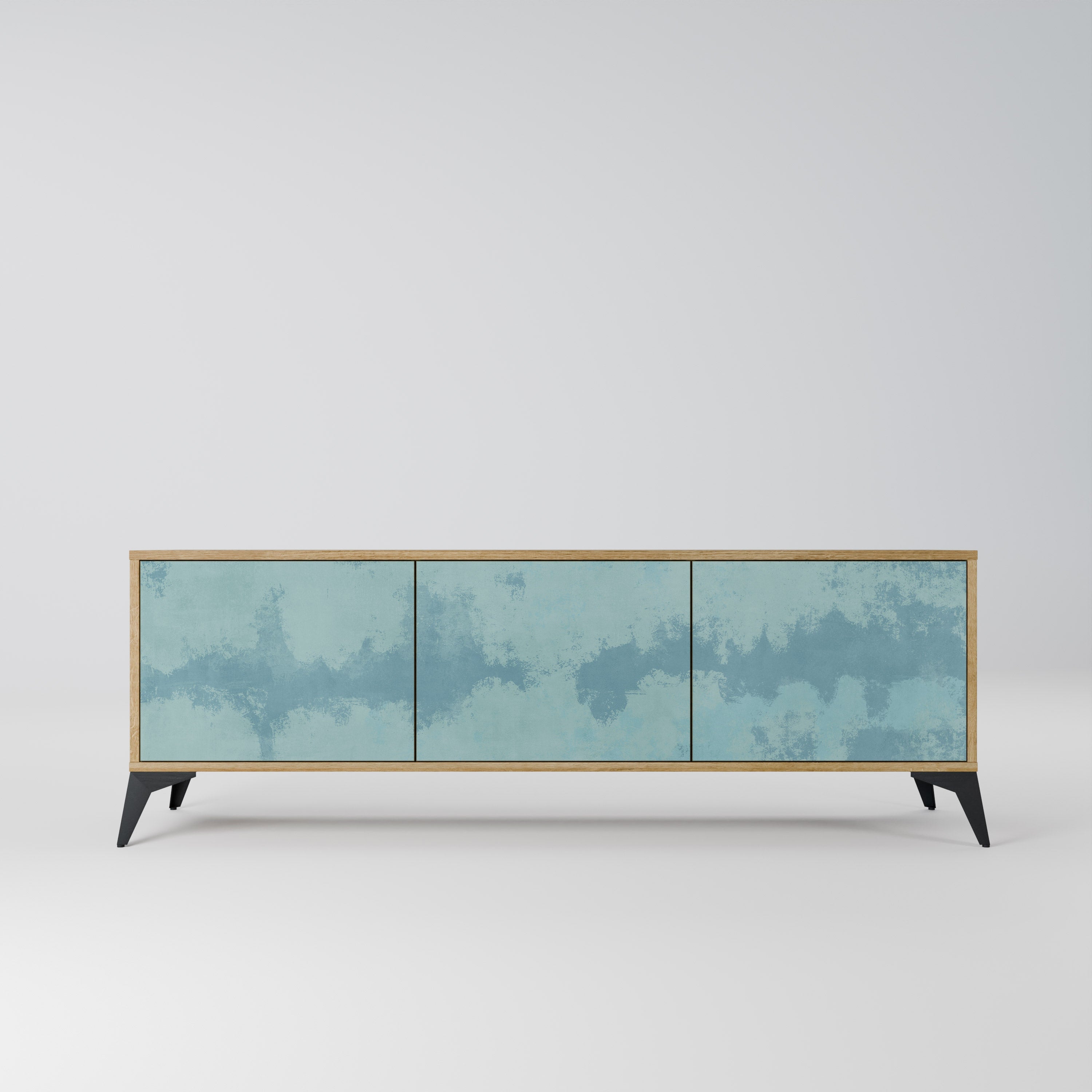 SKY WASH Móvel de TV com 3 Portas em Efeito Carvalho