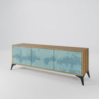 SKY WASH Móvel de TV com 3 Portas em Efeito Carvalho