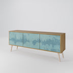 SKY WASH Móvel de TV com 3 Portas em Efeito Carvalho