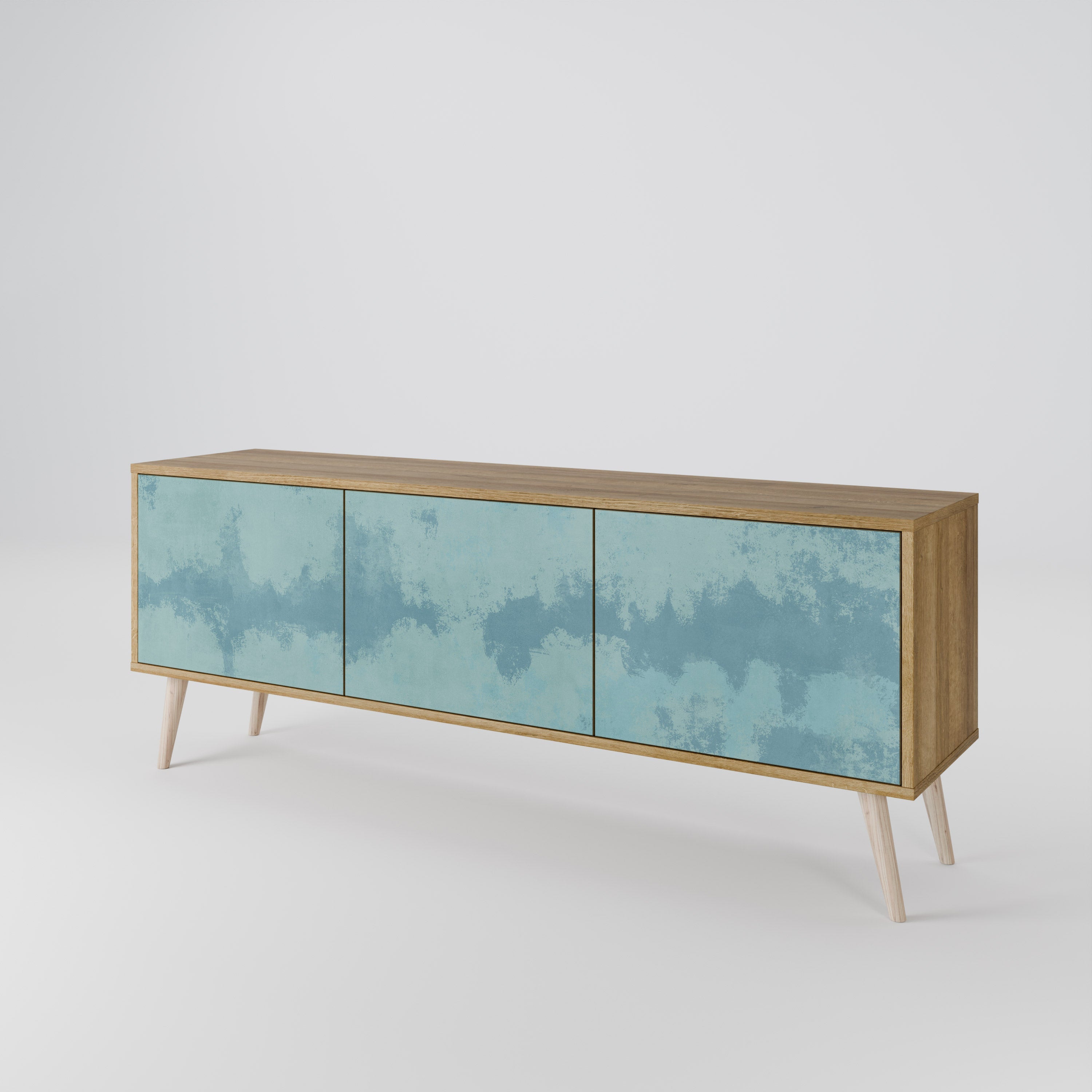 SKY WASH Móvel de TV com 3 Portas em Efeito Carvalho