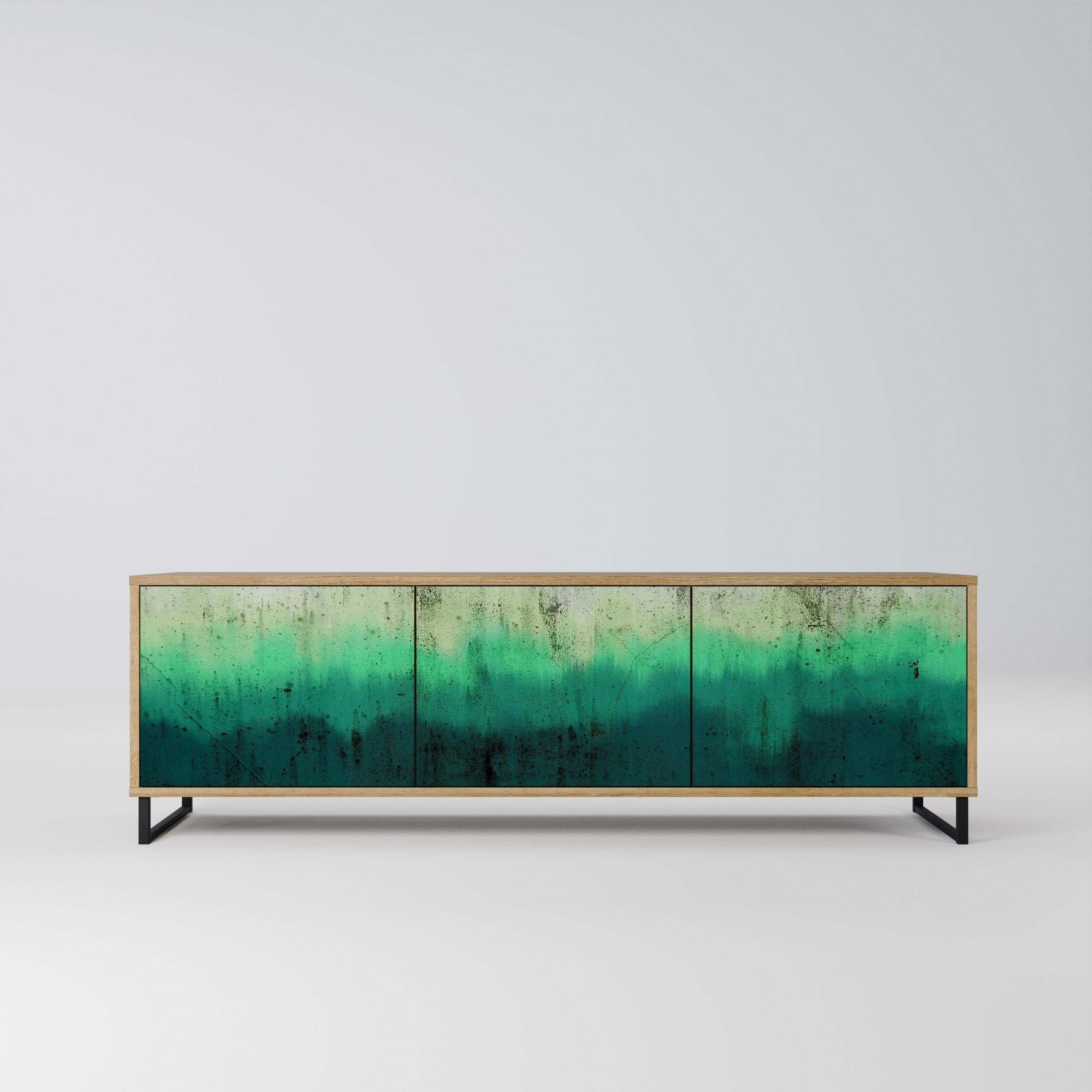 NORTHERN LIGHTS Móvel de TV com 3 Portas em Efeito Carvalho