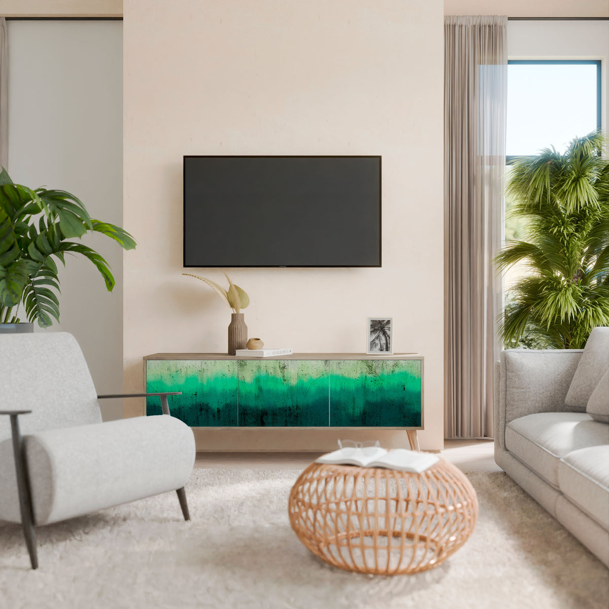 NORTHERN LIGHTS 3-Door TV Cabinet