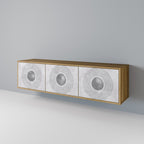 SOLID CIRCLES Móvel de TV com 3 Portas em Efeito Carvalho