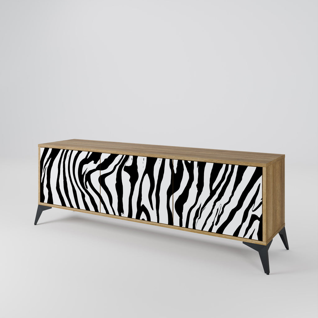 SPLENDID ZEBRA Móvel de TV com 3 Portas em Efeito Carvalho