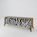 SPLENDID ZEBRA Móvel de TV com 3 Portas em Efeito Carvalho