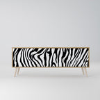 SPLENDID ZEBRA Móvel de TV com 3 Portas em Efeito Carvalho