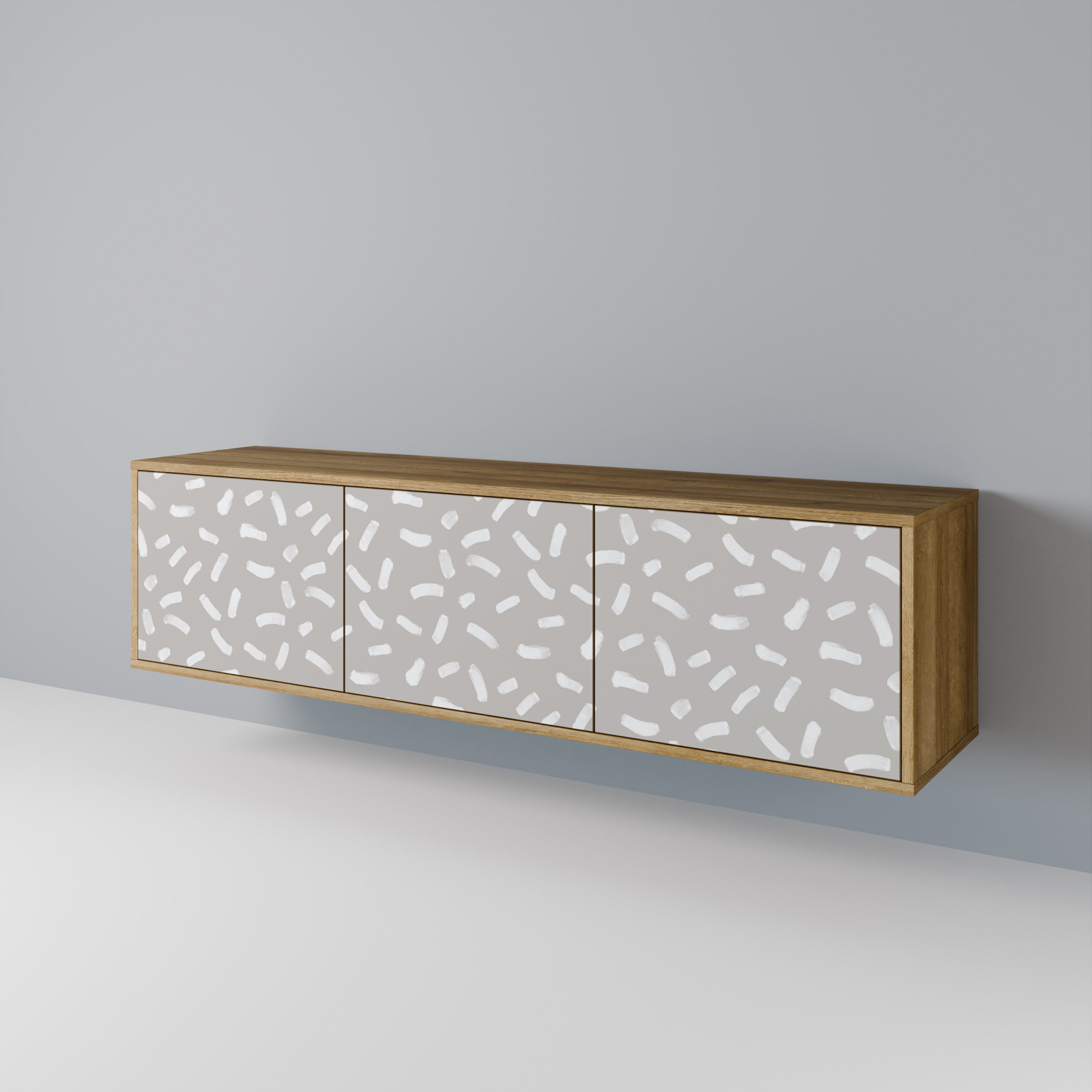 PASSING SECONDS Móvel de TV com 3 Portas em Efeito Carvalho