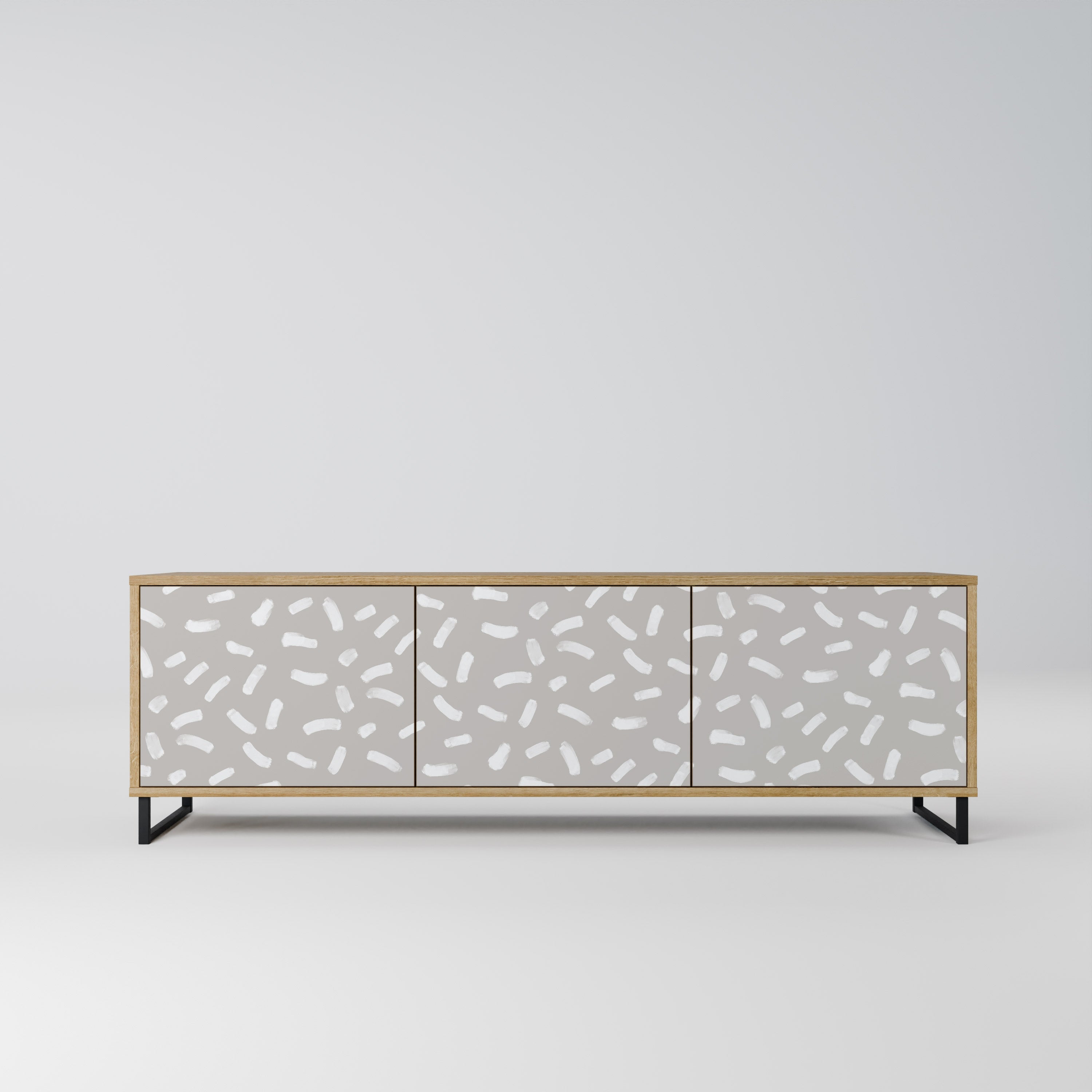 PASSING SECONDS Móvel de TV com 3 Portas em Efeito Carvalho