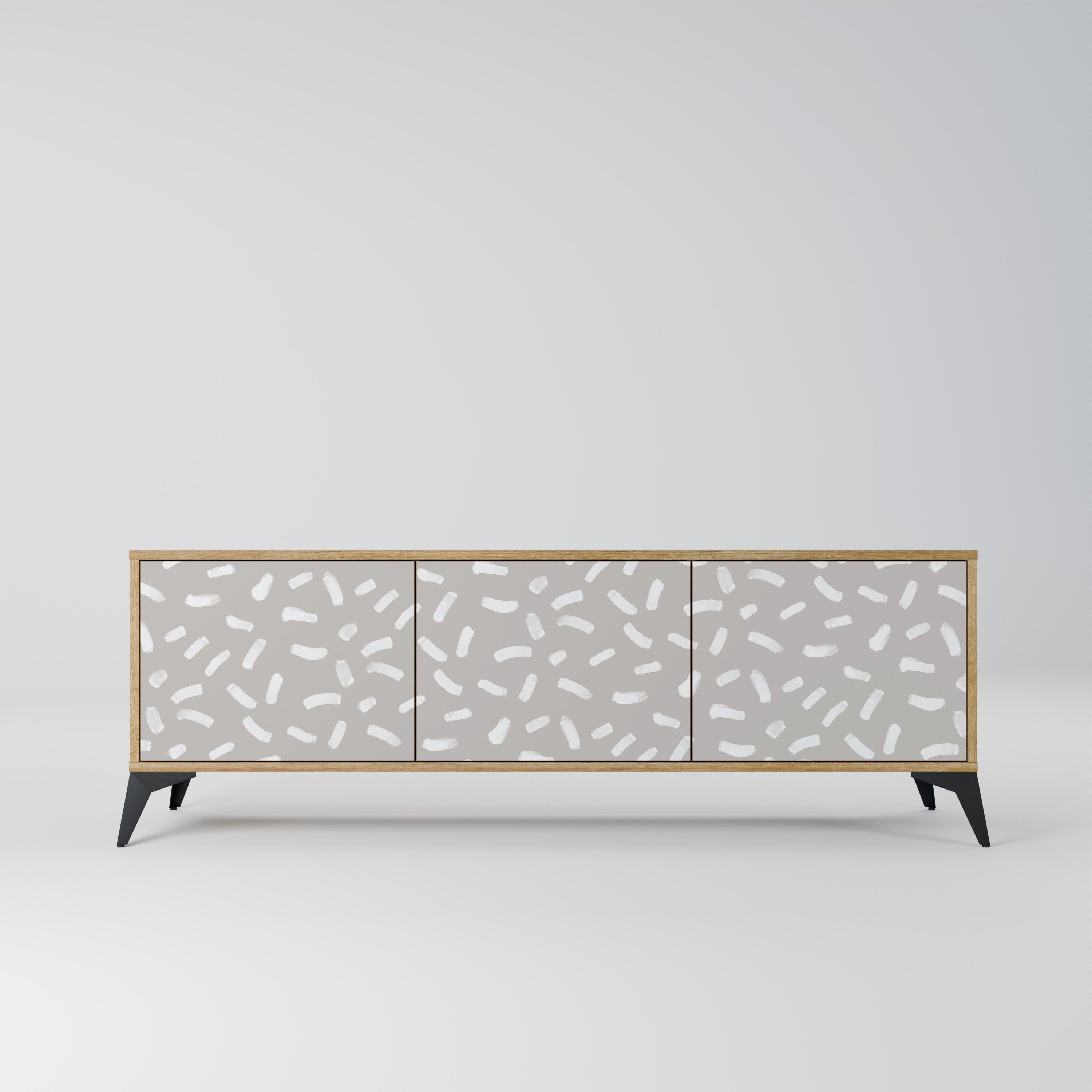 PASSING SECONDS Móvel de TV com 3 Portas em Efeito Carvalho