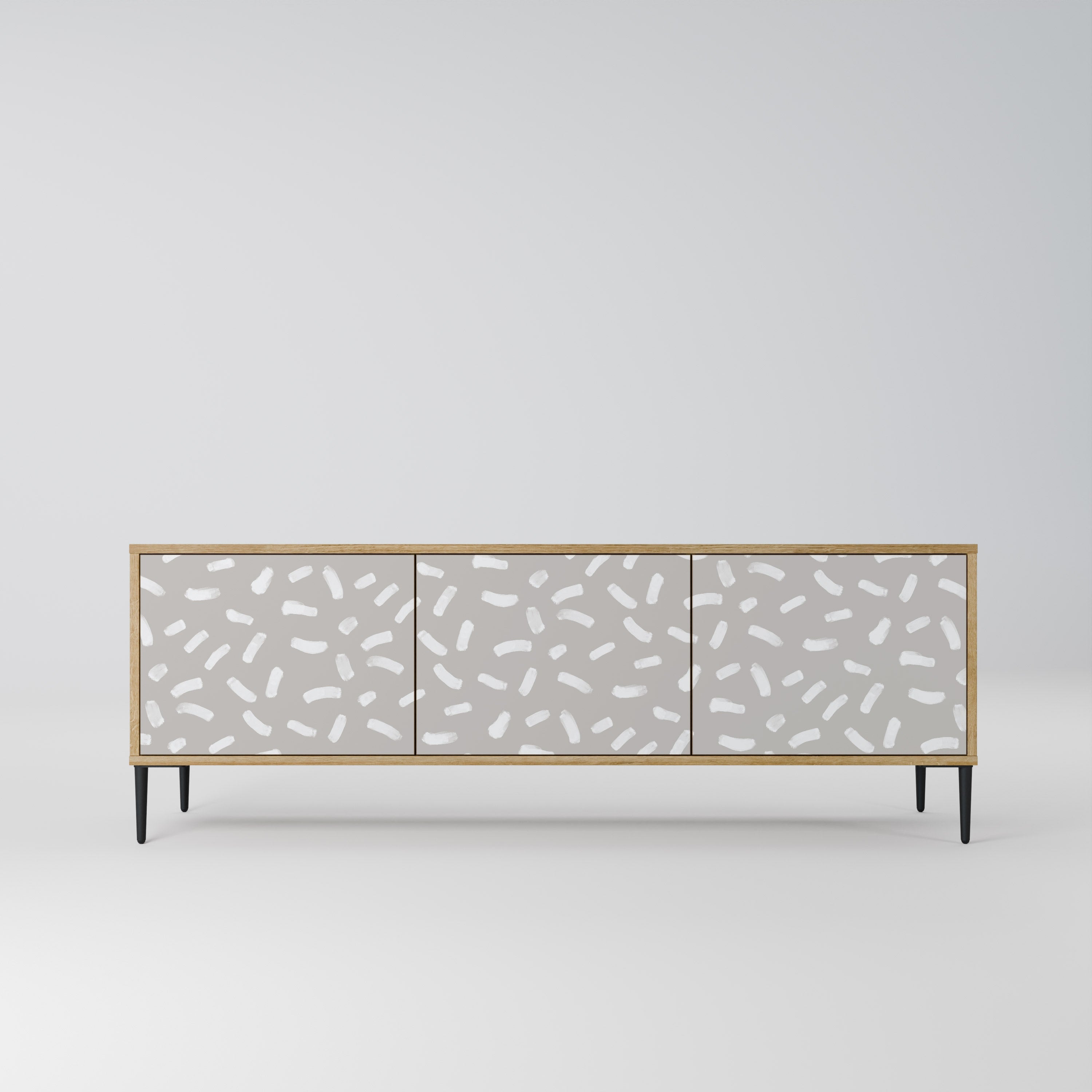 PASSING SECONDS Móvel de TV com 3 Portas em Efeito Carvalho