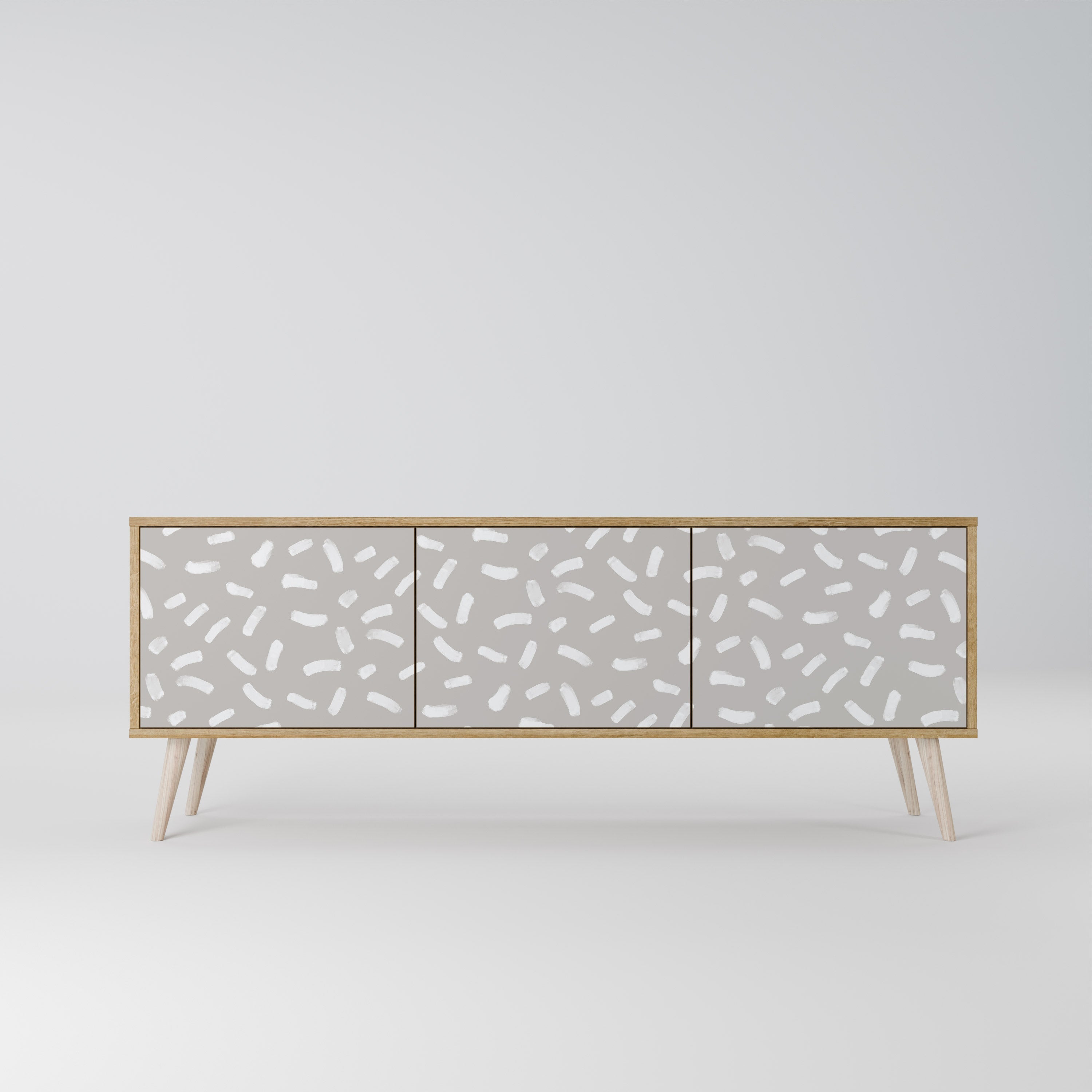 PASSING SECONDS Móvel de TV com 3 Portas em Efeito Carvalho