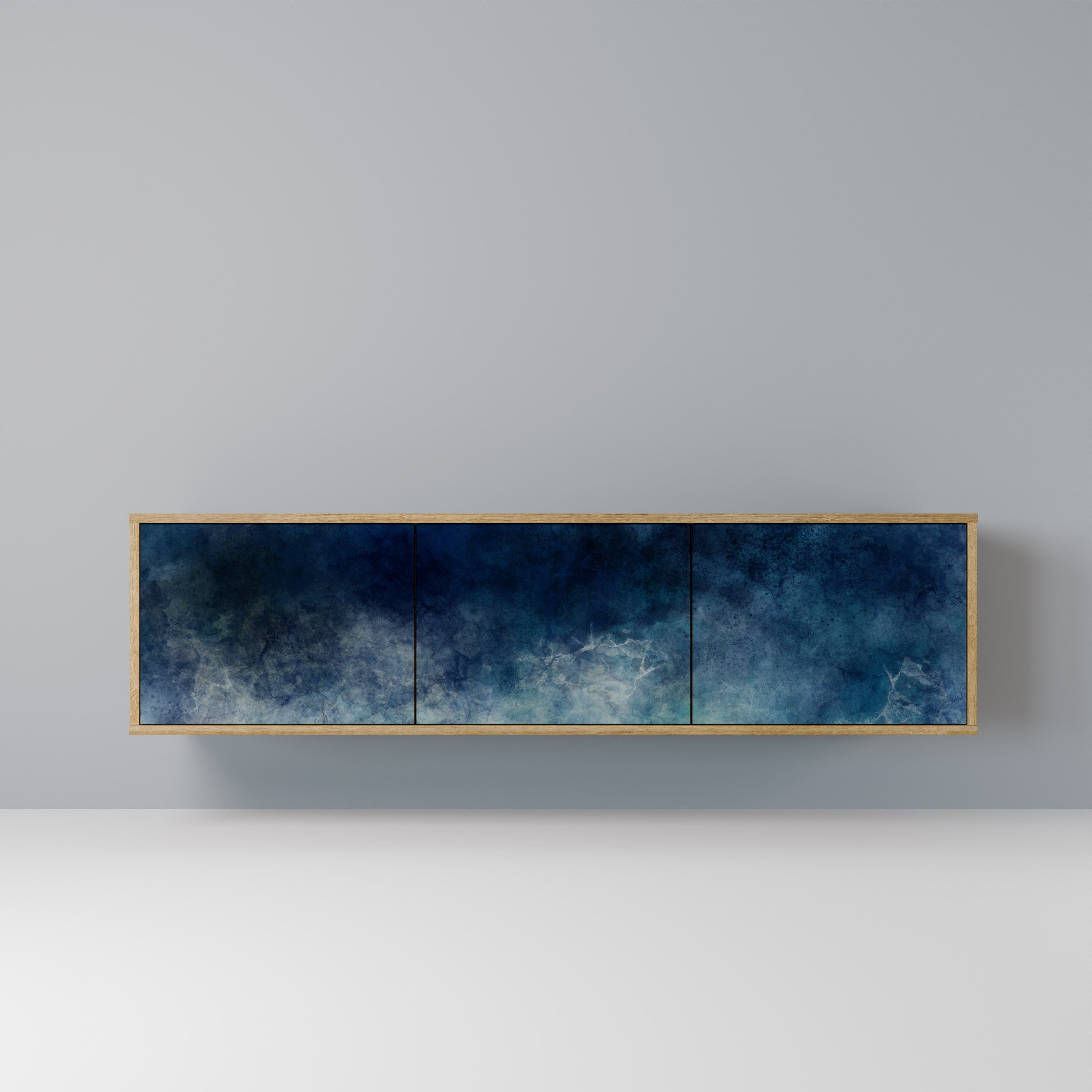 CELESTIAL FALL Móvel de TV com 3 Portas em Efeito Carvalho