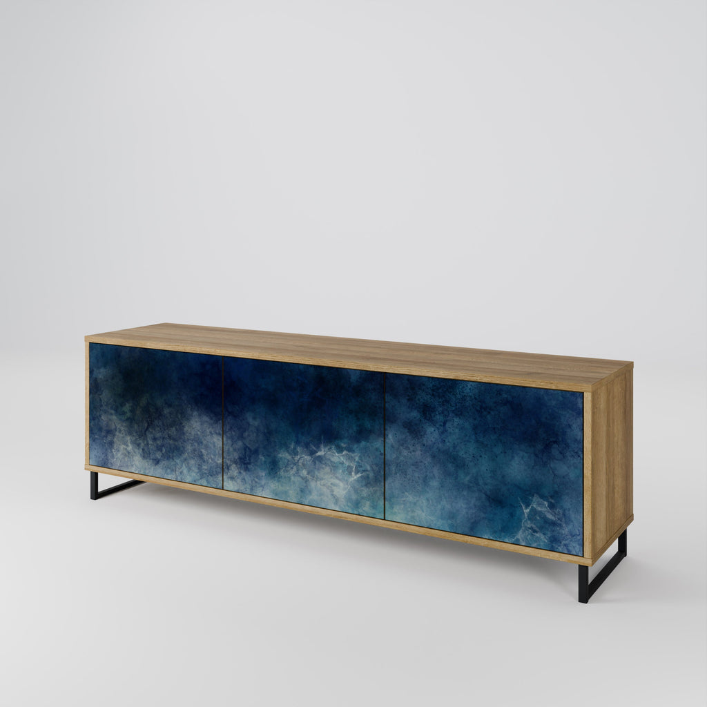 CELESTIAL FALL Móvel de TV com 3 Portas em Efeito Carvalho