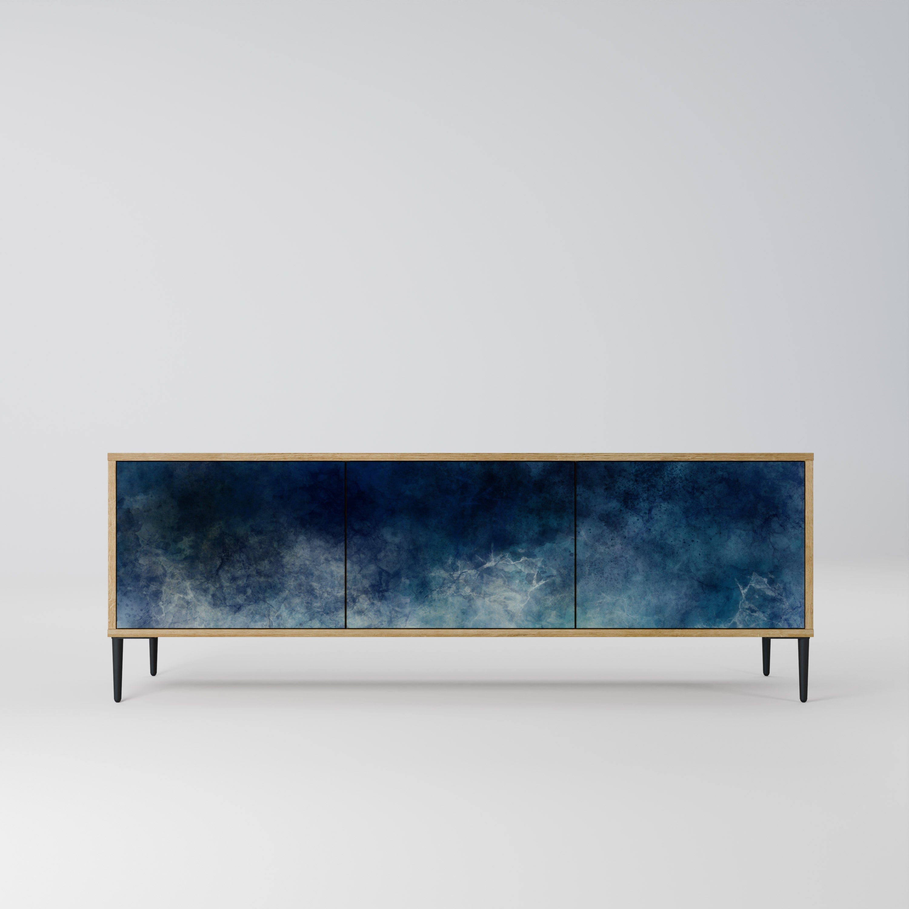 CELESTIAL FALL Móvel de TV com 3 Portas em Efeito Carvalho