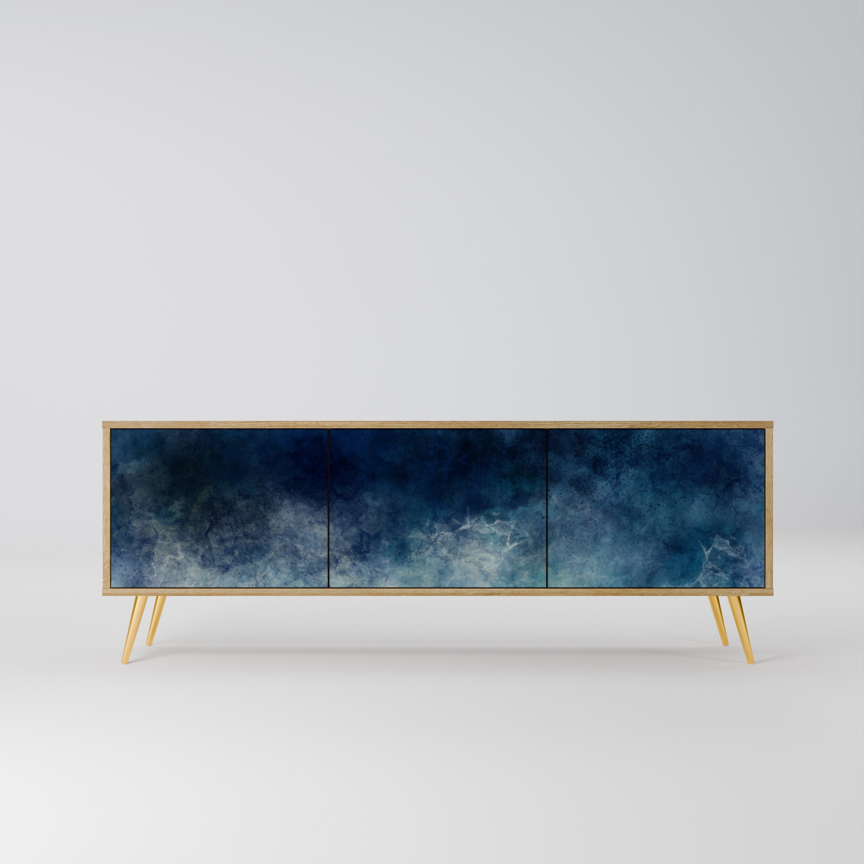 CELESTIAL FALL Móvel de TV com 3 Portas em Efeito Carvalho