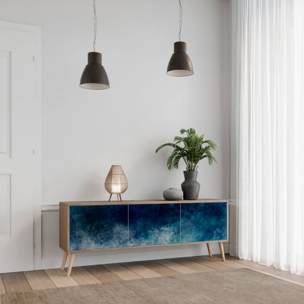 CELESTIAL FALL Móvel de TV com 3 Portas em Efeito Carvalho