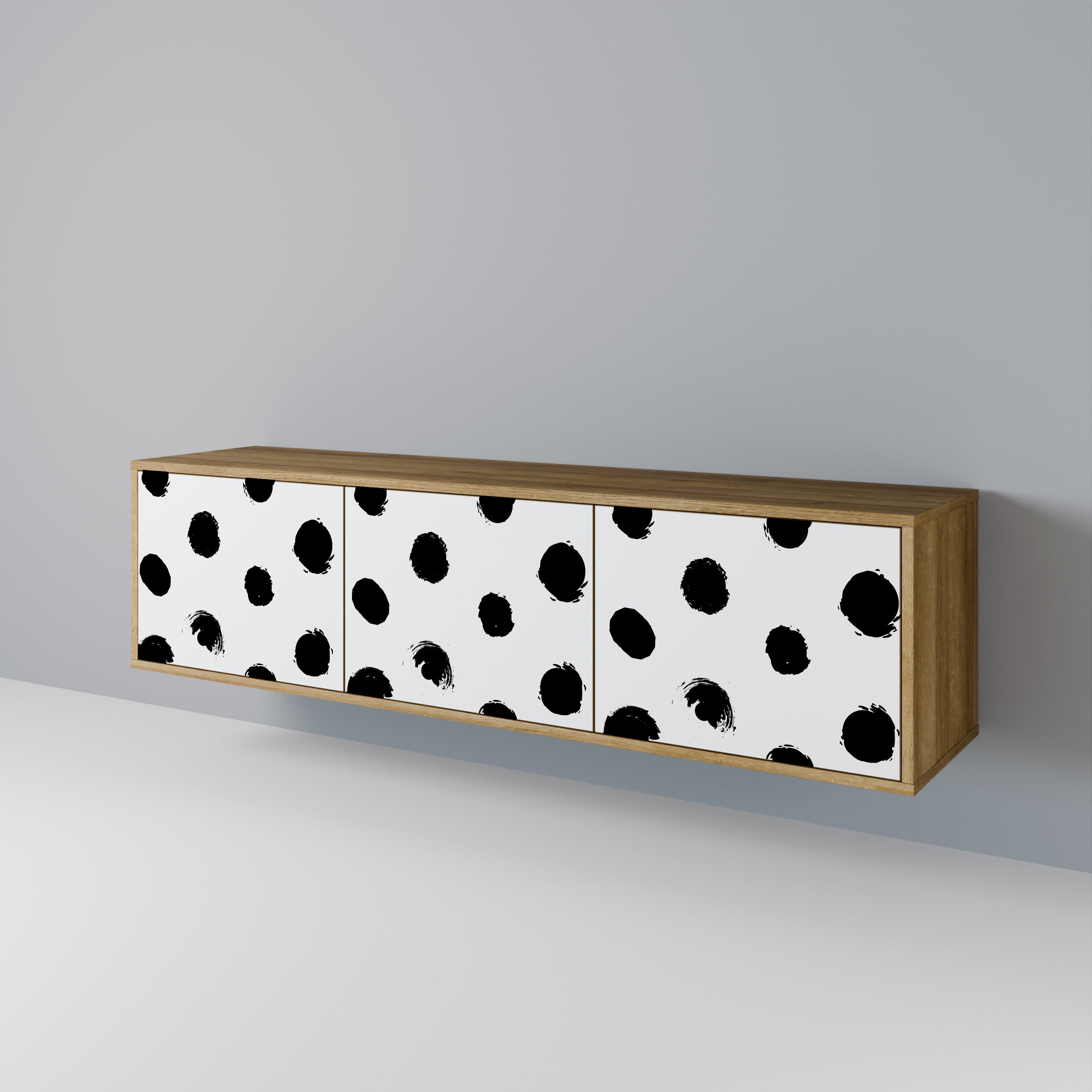 SLIPPING MINUTES Móvel de TV com 3 Portas em Efeito Carvalho