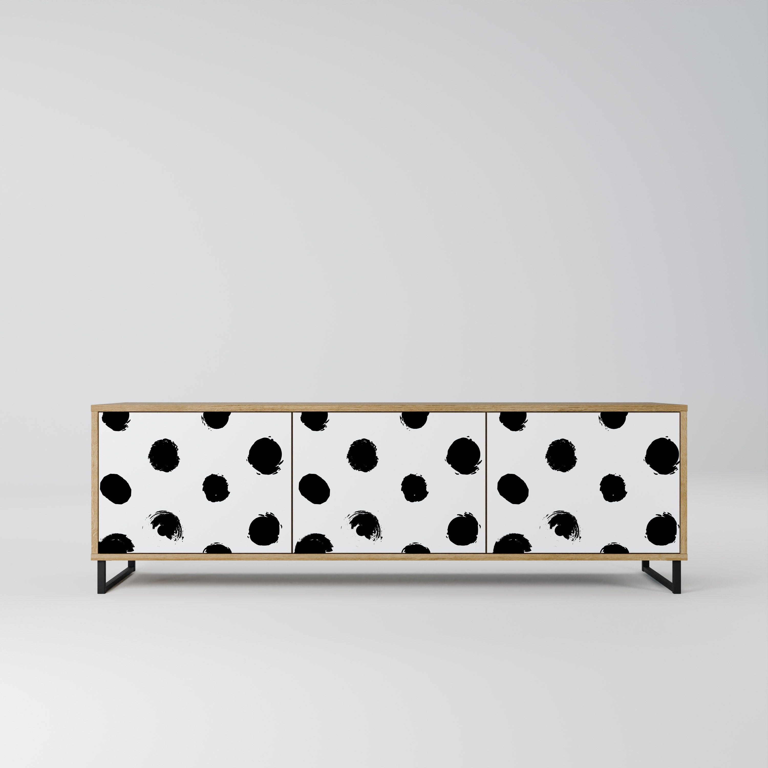 SLIPPING MINUTES Móvel de TV com 3 Portas em Efeito Carvalho