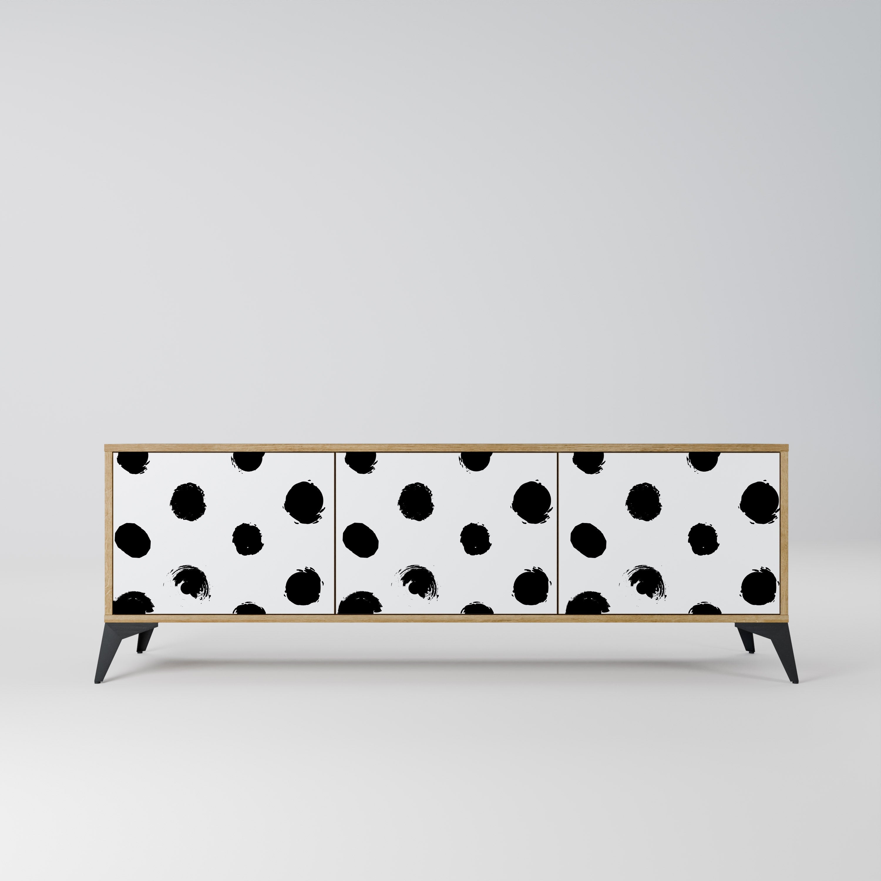 SLIPPING MINUTES Móvel de TV com 3 Portas em Efeito Carvalho