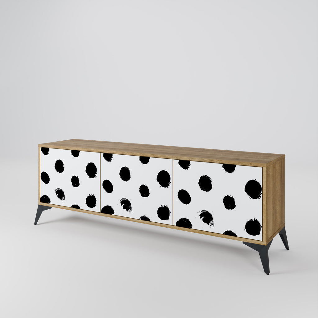 SLIPPING MINUTES Móvel de TV com 3 Portas em Efeito Carvalho