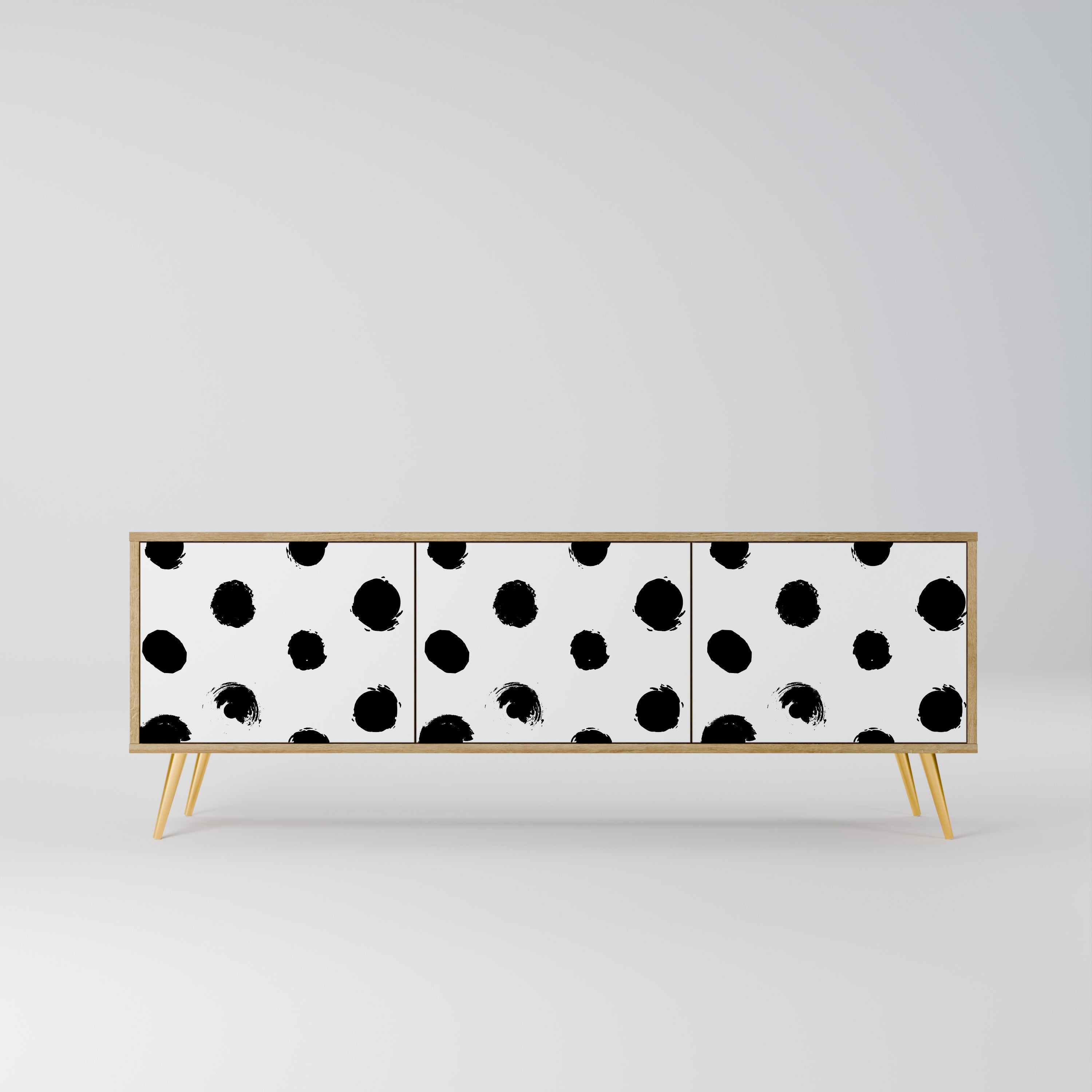 SLIPPING MINUTES Móvel de TV com 3 Portas em Efeito Carvalho